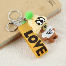 Load image into Gallery viewer, Vicney New Arrival Cute Teddy Bear Key Chain'THIS IS NOT A KOSCHINO TOY'Bear KeyChain Animal Pattern Key Holder For Girl Friend