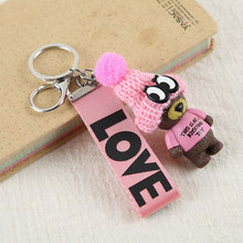 Load image into Gallery viewer, Vicney New Arrival Cute Teddy Bear Key Chain'THIS IS NOT A KOSCHINO TOY'Bear KeyChain Animal Pattern Key Holder For Girl Friend