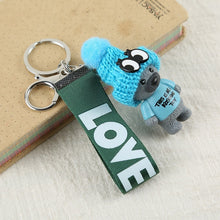 Load image into Gallery viewer, Vicney New Arrival Cute Teddy Bear Key Chain'THIS IS NOT A KOSCHINO TOY'Bear KeyChain Animal Pattern Key Holder For Girl Friend
