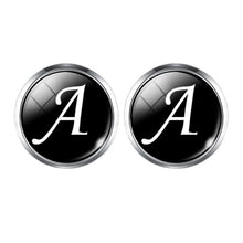 Load image into Gallery viewer, Men's Fashion A-Z Single Alphabet Cufflinks Silver Color Letter Cuff Button for Male Gentleman Shirt Wedding Cuff Links Gifts